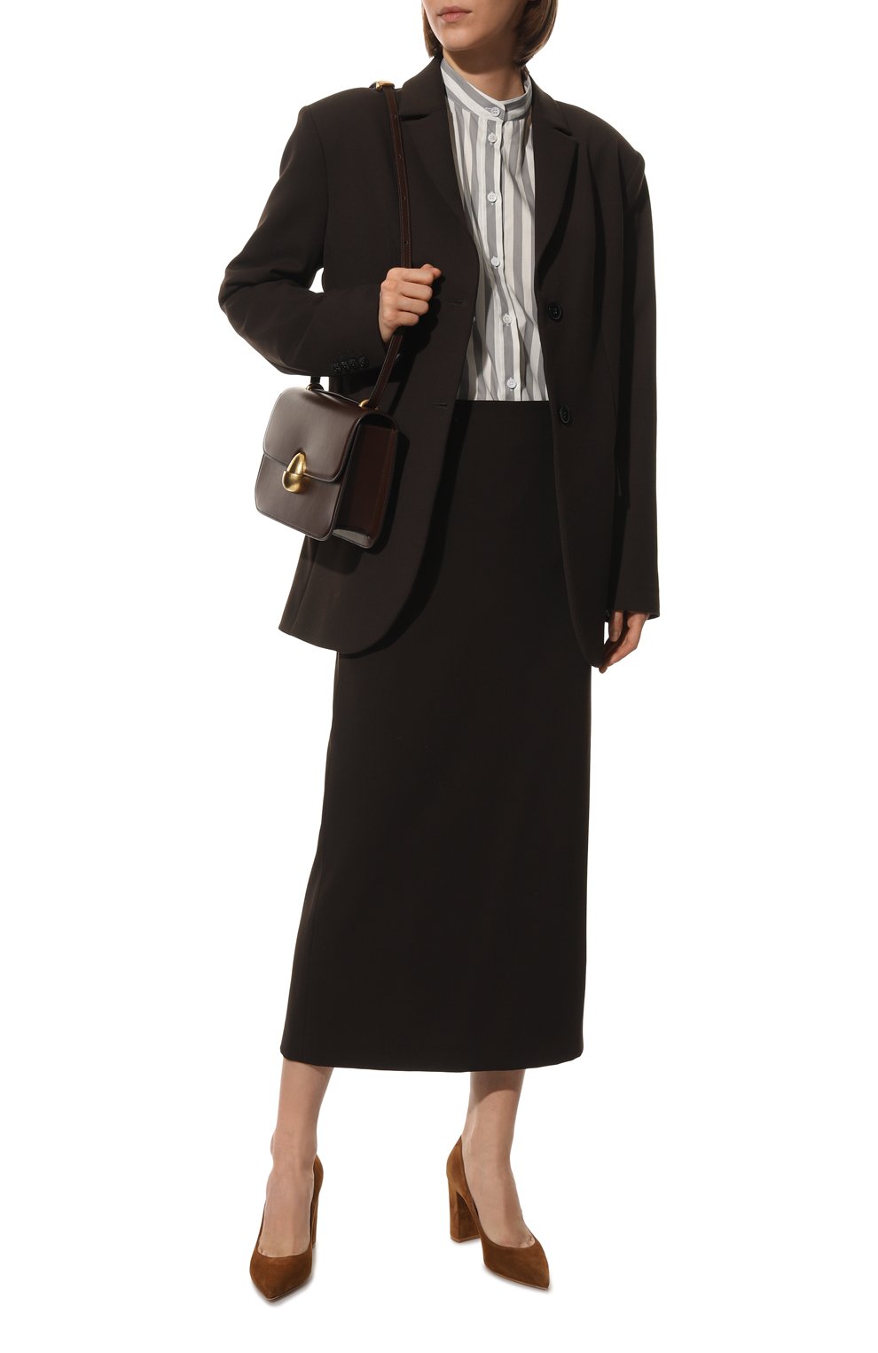 Хлопковая рубашка NOBLE&BRULEE серого цвета по цене 41200 руб., арт. NB100422/7, фото 2 Хлопковая рубашка NOBLE&BRULEE, арт. NB100422/7, фото 2