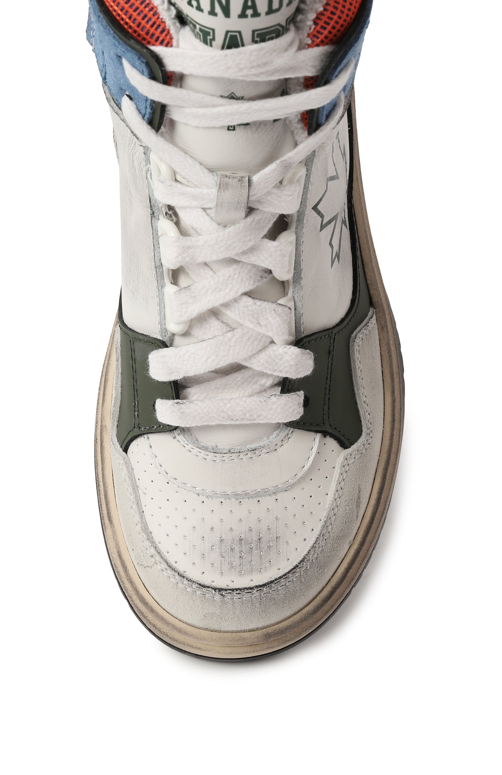 Кожаные кеды DSQUARED2, арт. 80241/VAR2/28-35, фото 4