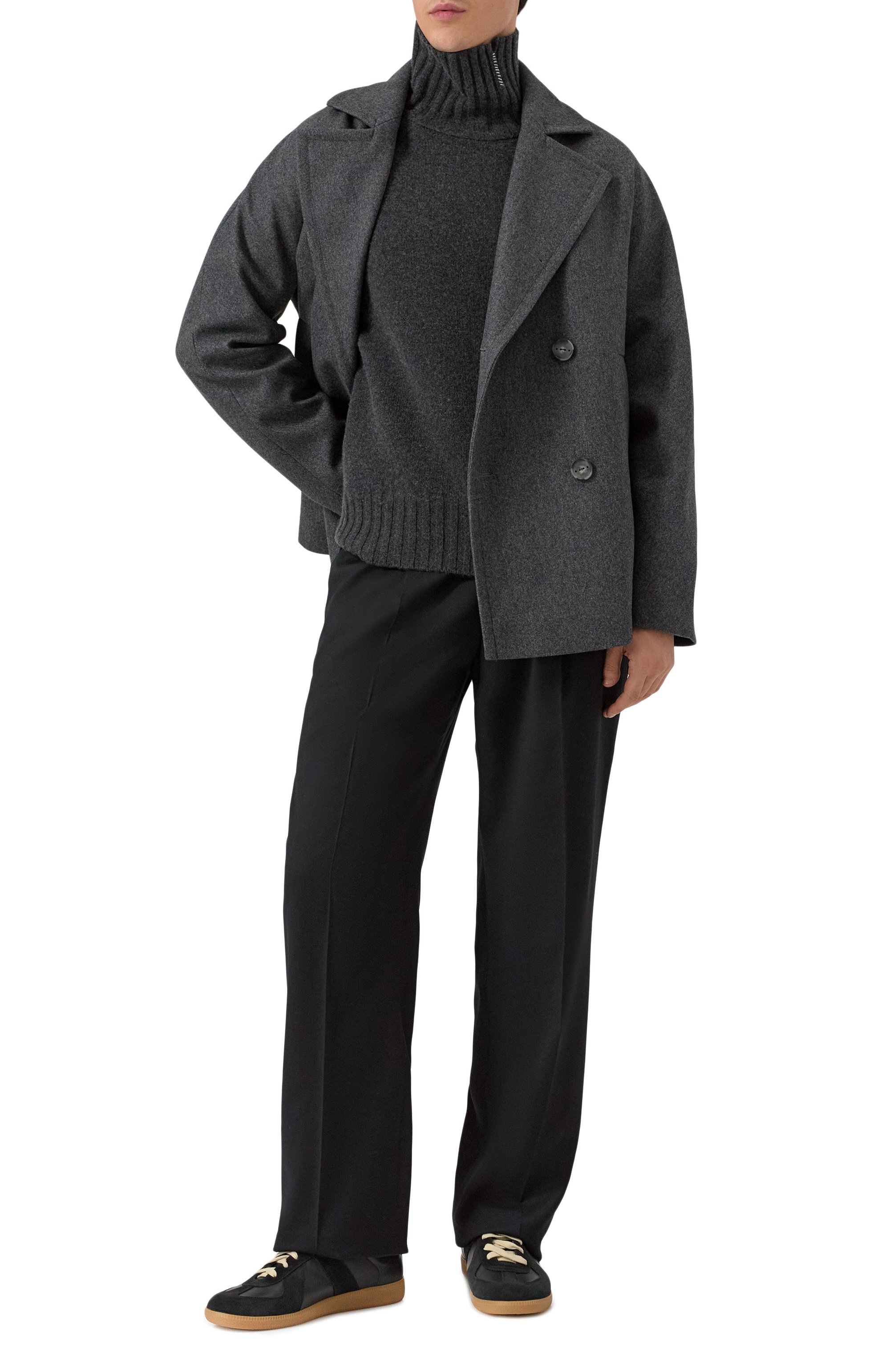 Свитер из кашемира и шерсти ISABEL BENENATO темно-серого цвета по цене 79700 руб., арт. UK22F25, фото 2 Свитер из кашемира и шерсти ISABEL BENENATO, арт. UK22F25, фото 2