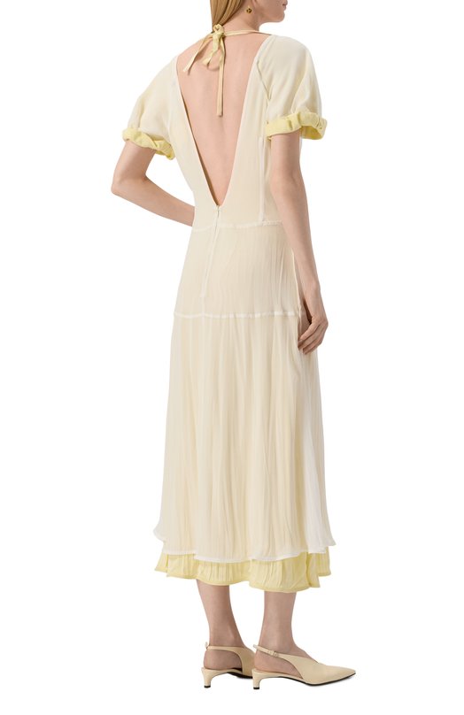 Шелковое платье Jil Sander J03CT0460/J55081 Жёлтый  J03CT0460/J55081 Фото 4