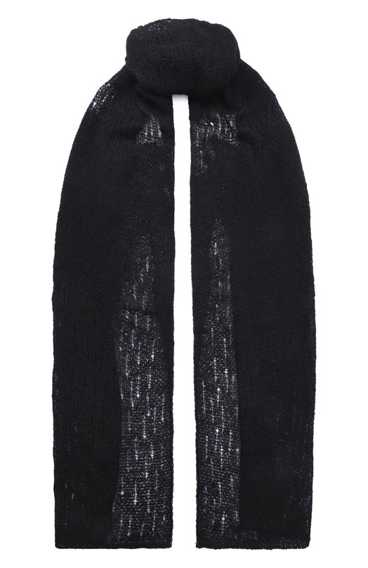 Шарф из шерсти и шелка Ann Demeulemeester B0013332/KN070 Чёрный B0013332/KN070
