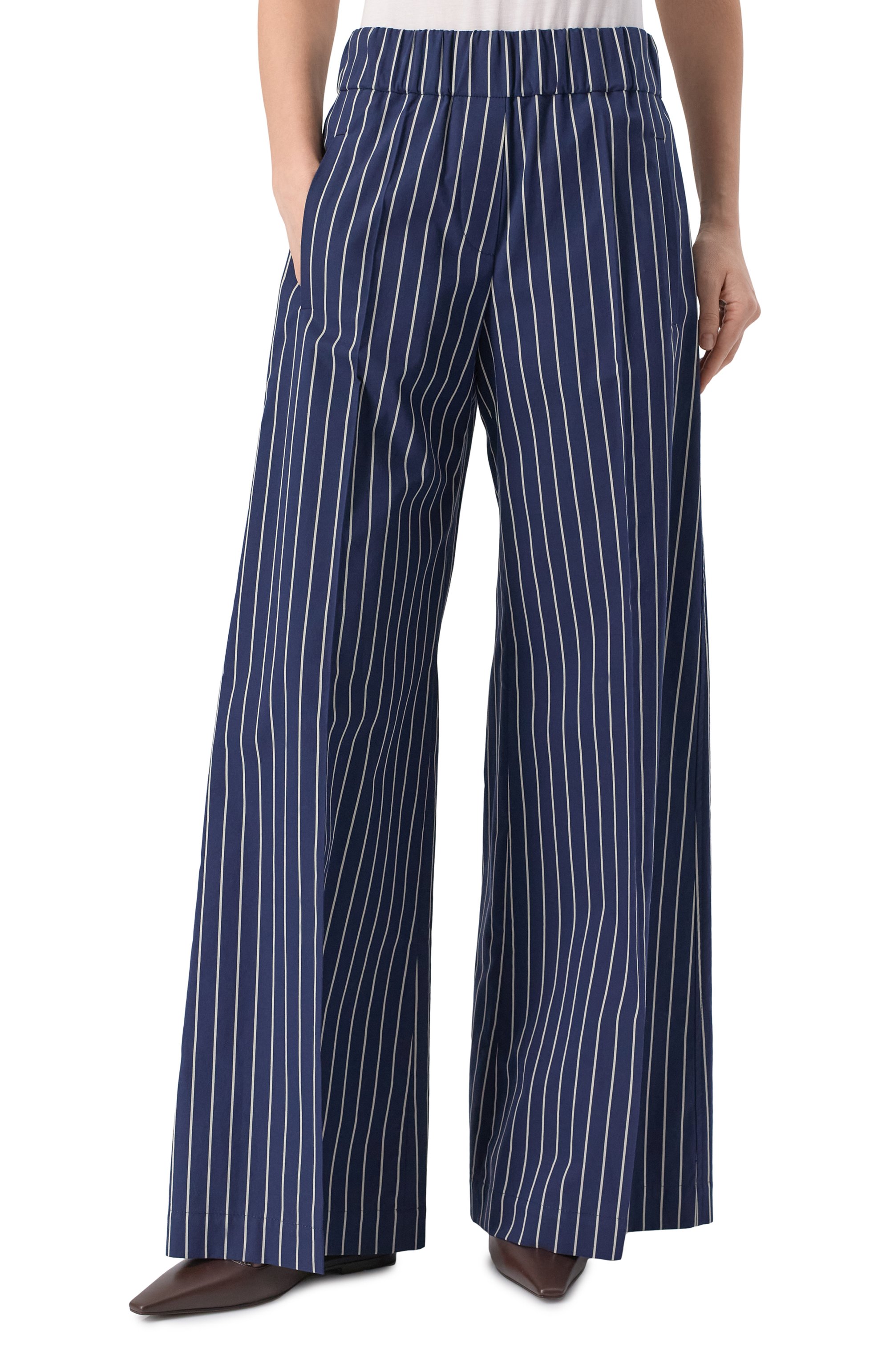 Брюки из хлопка и шелка BRUNELLO CUCINELLI, арт. MH541P8835, фото 3