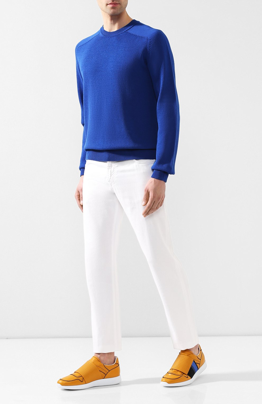 Кожаные кеды BOTTEGA VENETA желтого цвета по цене 69950 руб., арт. 548361/VT04S, фото 2 Кожаные кеды BOTTEGA VENETA, арт. 548361/VT04S, фото 2