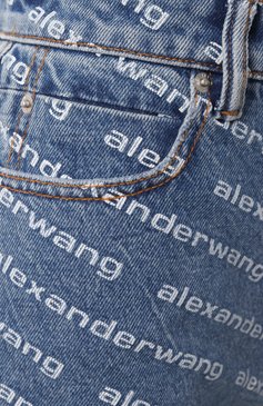 Женские джинсовые шорты ALEXANDER WANG синего цвета, арт. 4DC1214897 | Фото 6 (Драгоценные камни: Проставлено; Длина Ж (юбки, платья, шорты): Мини; Материал сплава: Проставлено; Кросс-КТ: Деним; Стили: Кэжуэл; Материал внешний: Деним, Хлопок)