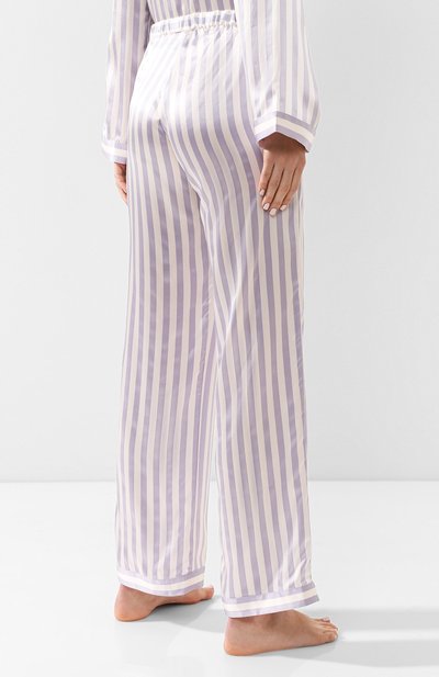 Домашние шелковые брюки в полоску MORGAN LANE, арт. 18N54LV LAVENDER, фото 4