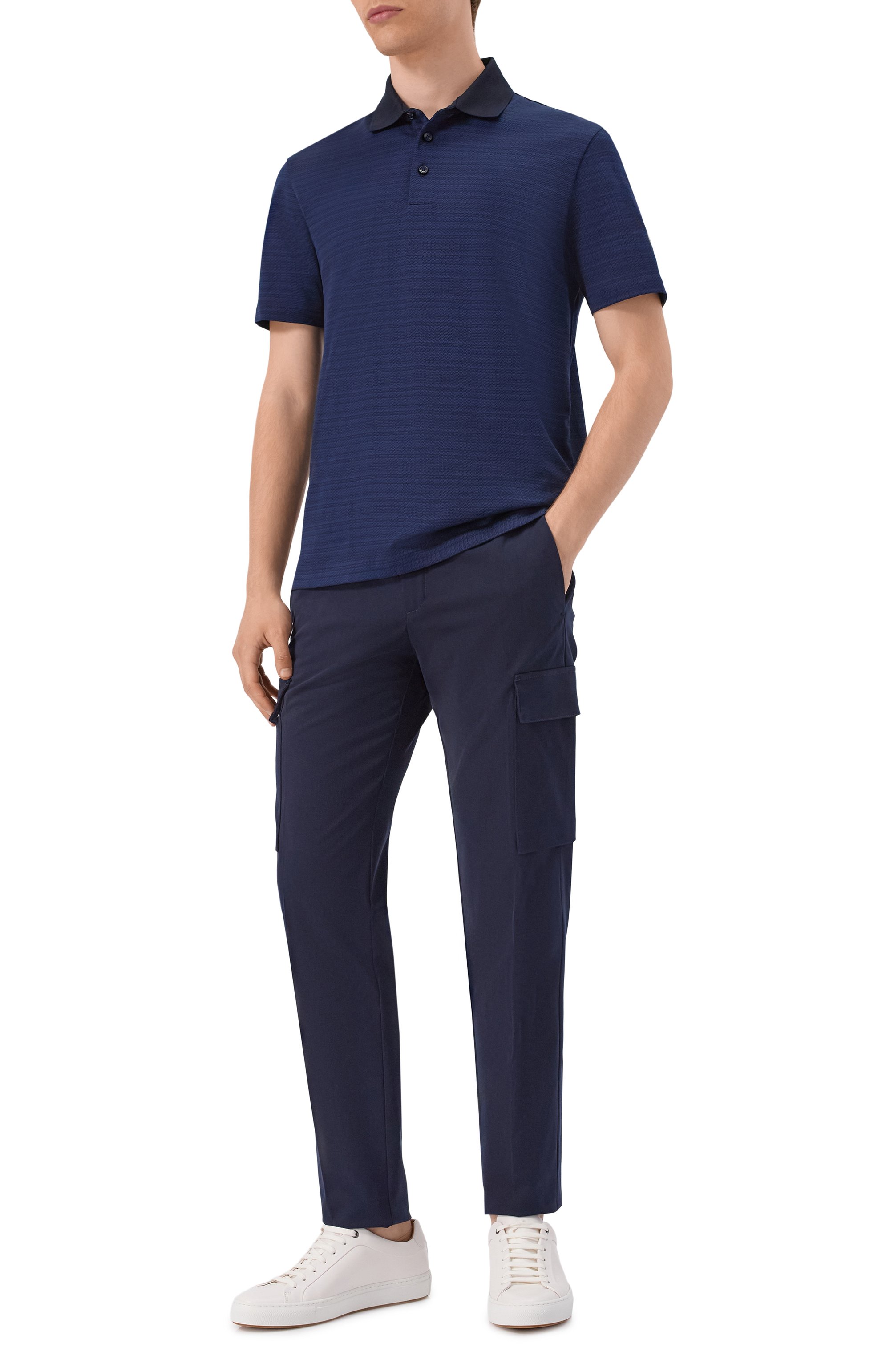 Хлопковое поло BOSS, арт. 50543402, фото 2