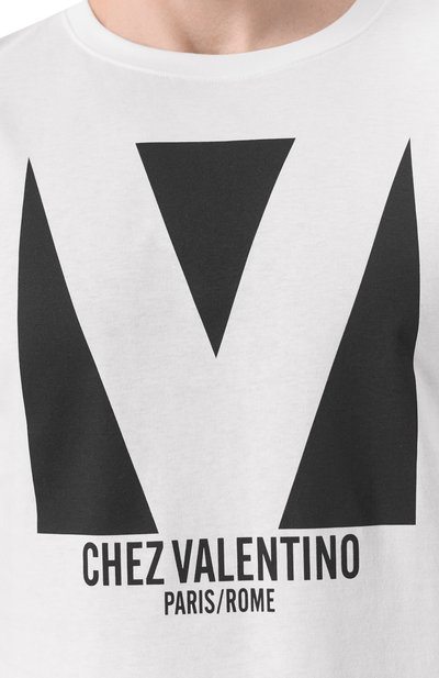 Хлопковая футболка VALENTINO, арт. 6V3MG16P/AQ9, фото 5