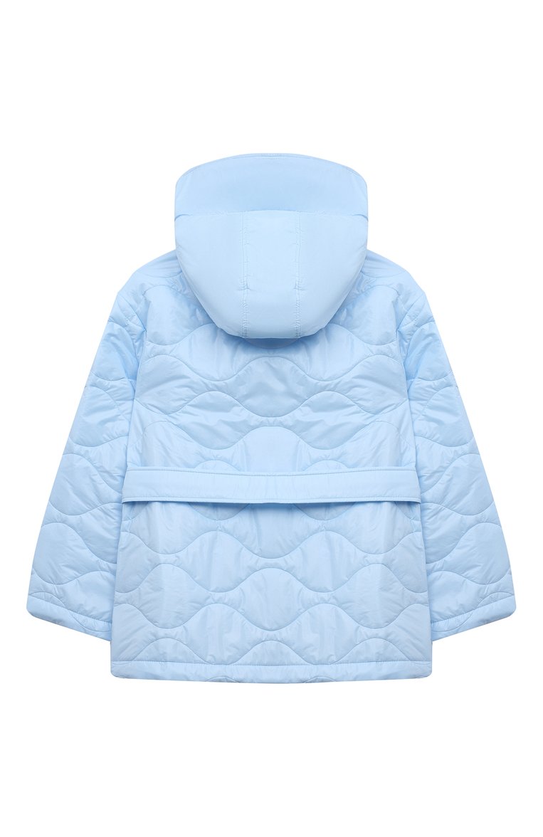 Детская куртка MONNALISA голубого цвета, арт. 17C103 | Фото 2 (Рукава: Длинные; Материал внешний: Синтетический материал; Материал сплава: Проставлено; Драгоценные камни: Проставлено)