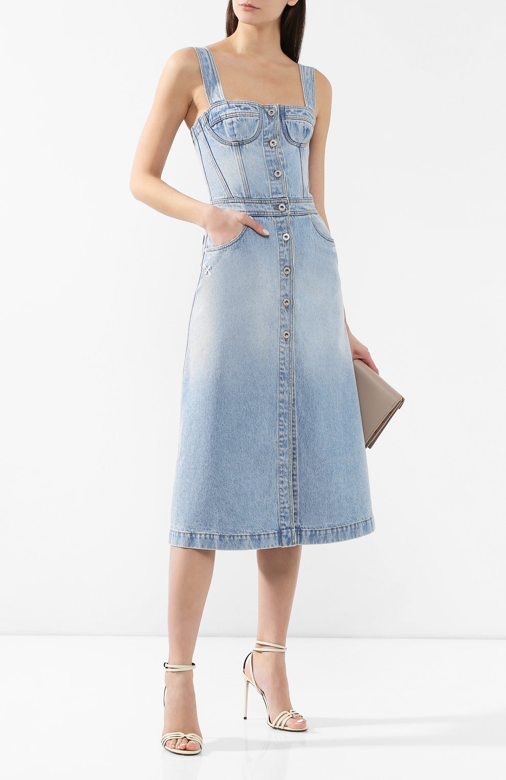 Джинсовое платье OFF-WHITE, арт. 0WYM001S197730447100, фото 2