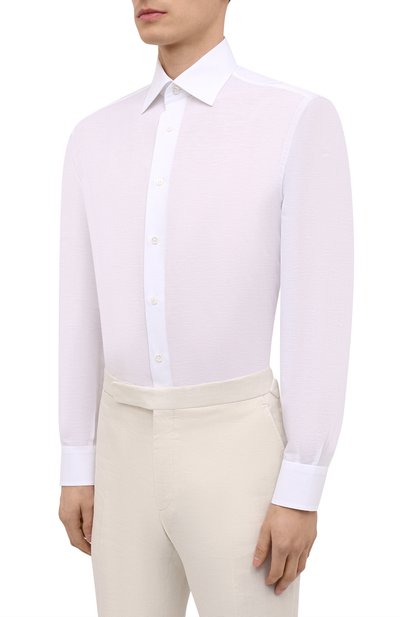 Сорочка из хлопка и льна BRIONI, арт. RCA20L/P708Y, фото 3