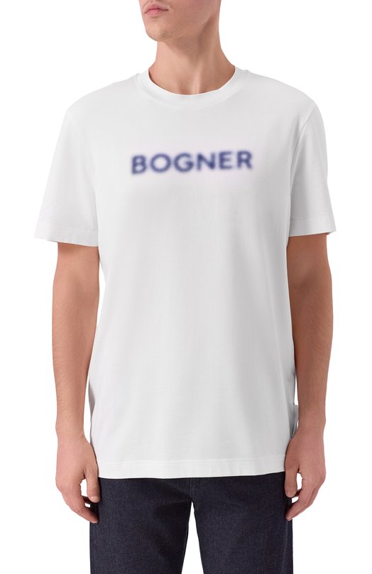 Хлопковая футболка Bogner 58086604_ Белый  58086604_ Фото 3