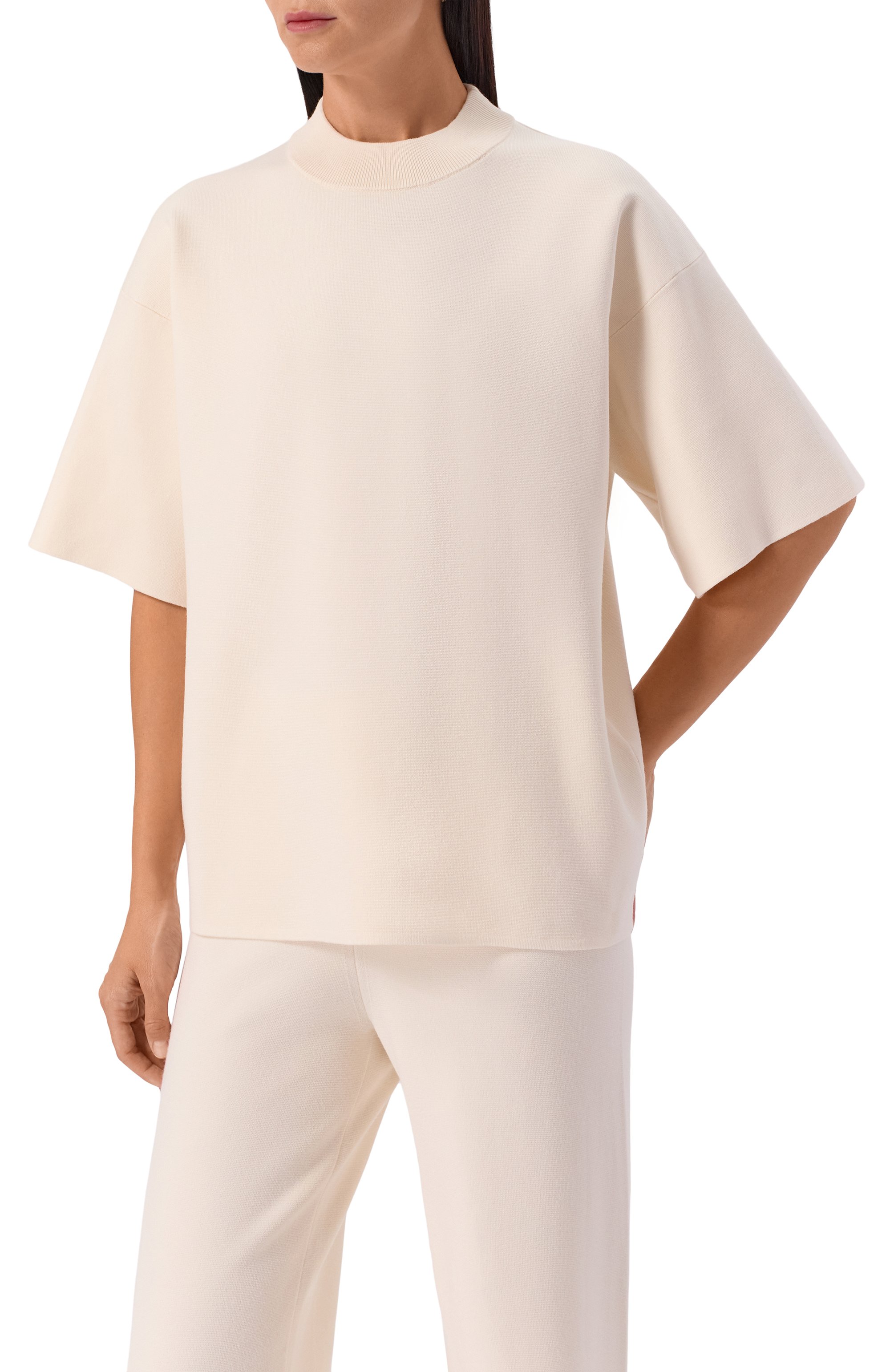 Пуловер из вискозы MAX MARA STUDIO кремового цвета по цене 41450 руб., арт. AMICI, фото 3 Пуловер из вискозы MAX MARA STUDIO, арт. AMICI, фото 3