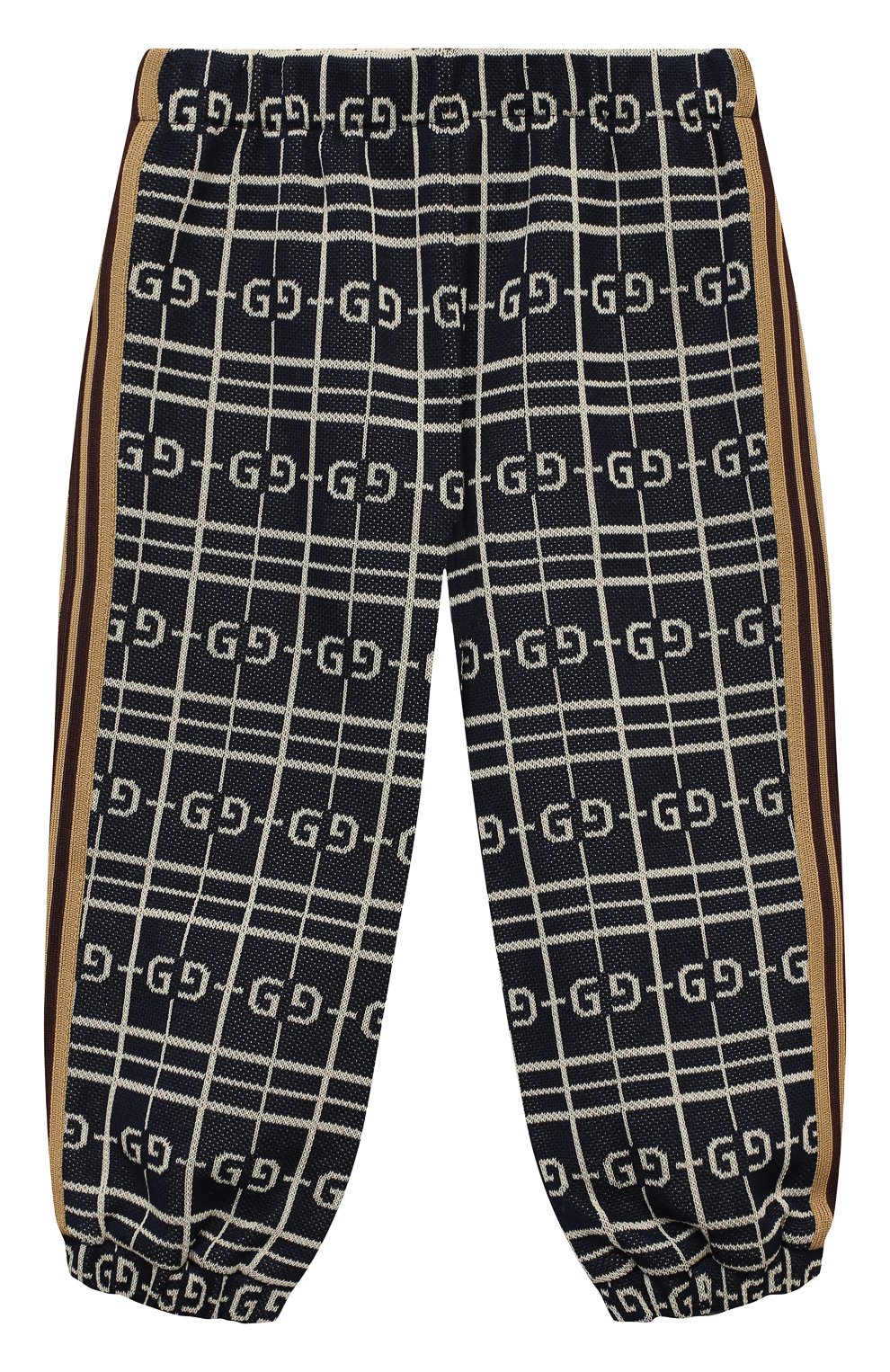 Хлопковые джоггеры GUCCI темно-синего цвета по цене 39950 руб., арт. 626307/XJCPK, фото 1 Хлопковые джоггеры GUCCI, арт. 626307/XJCPK, фото 1