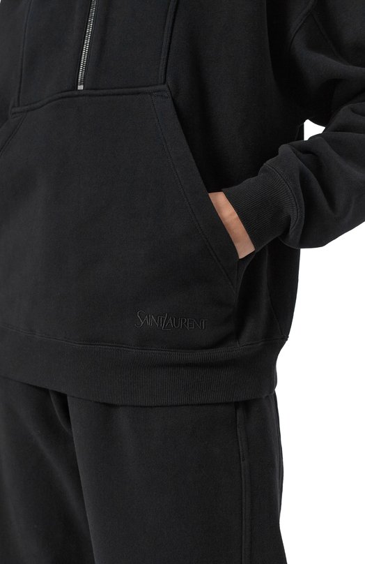Хлопковый анорак Saint Laurent 802133/Y36SW Чёрный  802133/Y36SW Фото 5