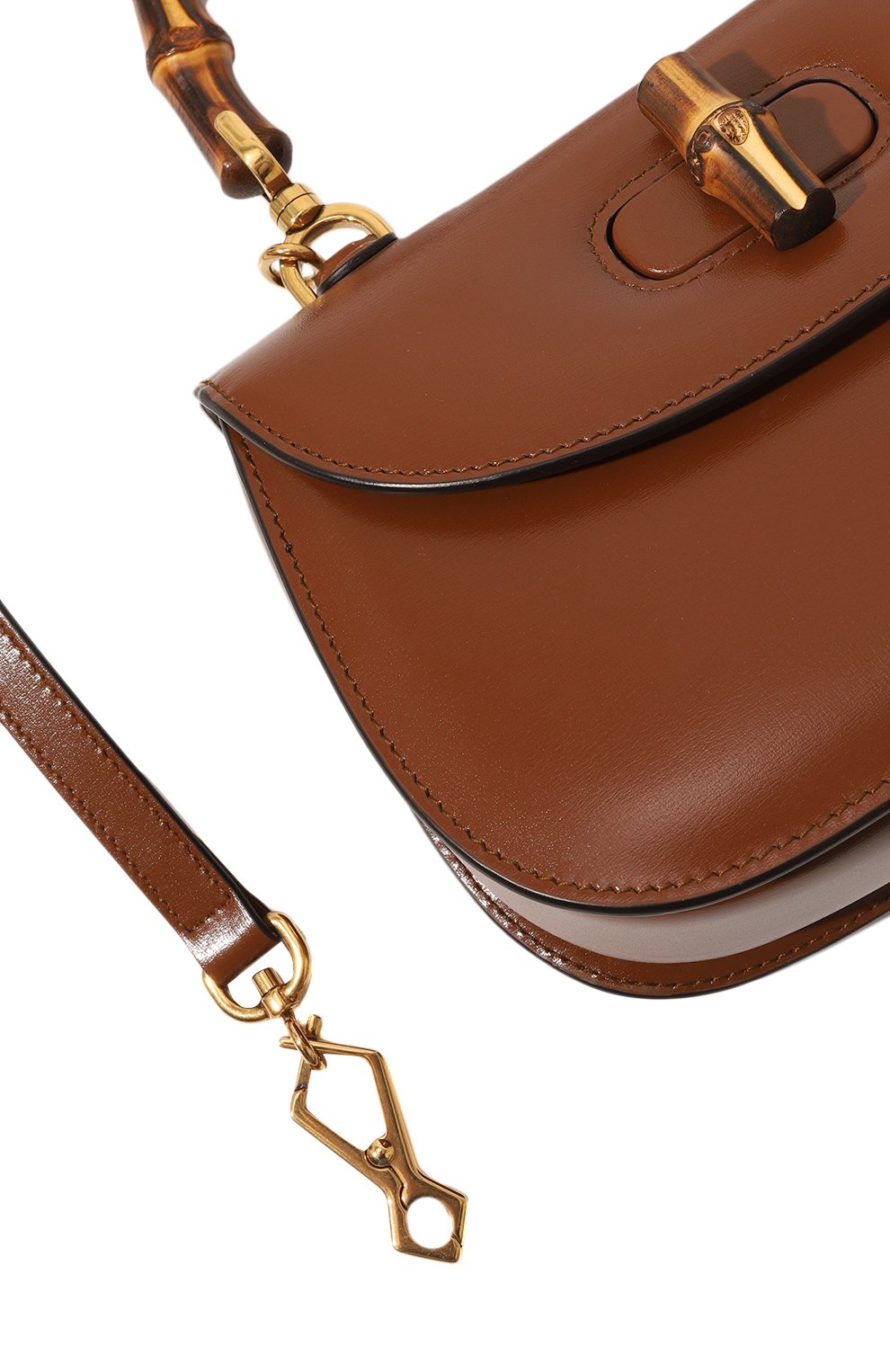 Сумка gucci bamboo 1947 small GUCCI коричневого цвета по цене 518400 руб., арт. 675797 10ODT, фото 3 Сумка gucci bamboo 1947 small GUCCI, арт. 675797 10ODT, фото 3