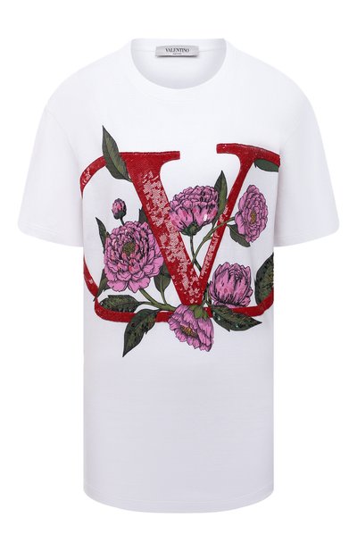Женская хлопковая футболка VALENTINO, арт. WB3MG14M6L4
