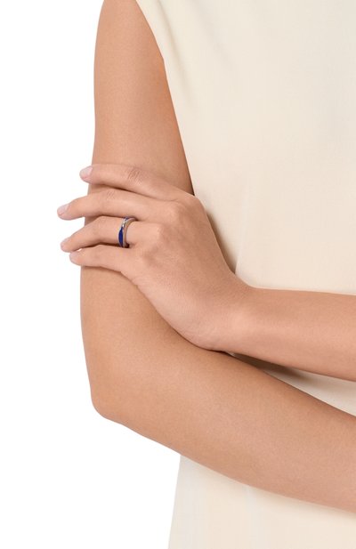 Кольцо JIL SANDER синего цвета по цене 55750 руб., арт. J12UQ0106/P8752, фото 2 Кольцо JIL SANDER, арт. J12UQ0106/P8752, фото 2