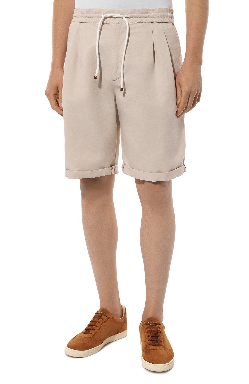 Шорты изо льна и хлопка BRUNELLO CUCINELLI, арт. M291DU0020, фото 3