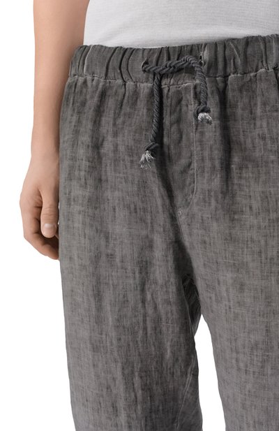 Льняные брюки NEVER ENOUGH темно-серого цвета по цене 29100 руб., арт. 2B5M021-060/MPA058, фото 5 Льняные брюки NEVER ENOUGH, арт. 2B5M021-060/MPA058, фото 5