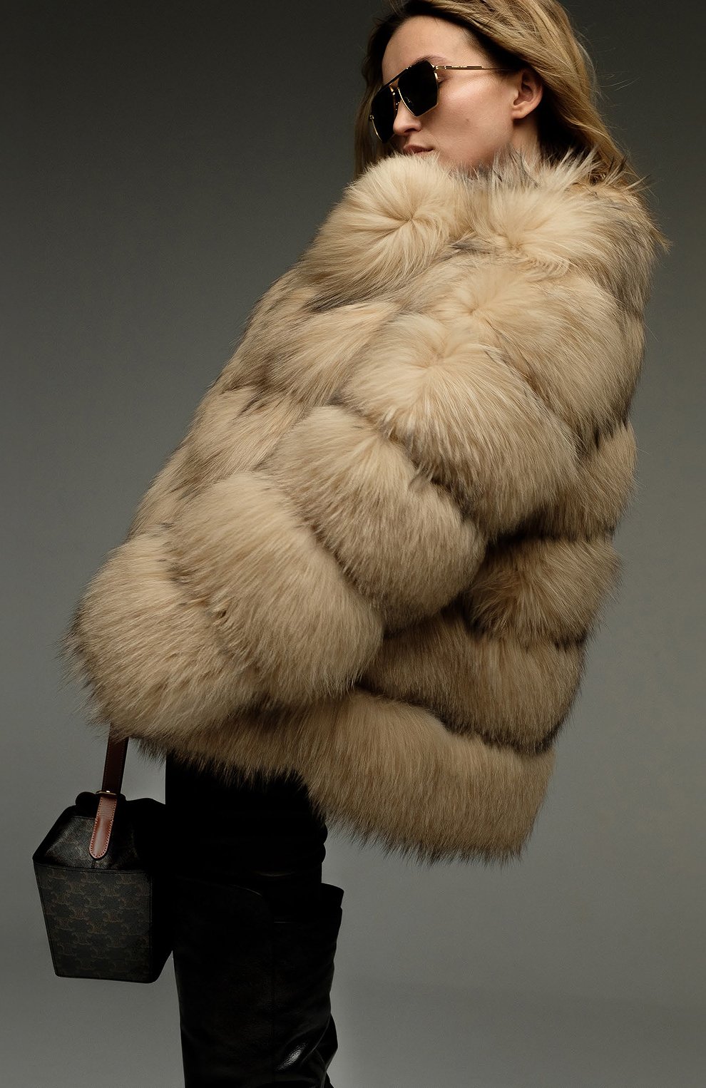 Шуба из меха лисы SIMONETTA RAVIZZA, арт. F01JA38F1/274, фото 6