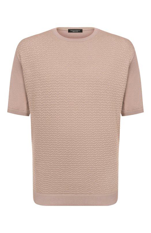 Джемпер из хлопка и шелка Stefano Ricci K212037G10/F26193 Бежевый K212037G10/F26193