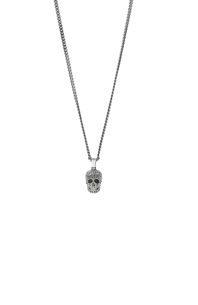 Мужского кулон на цепочке ALEXANDER MCQUEEN серебряного цвета, арт. 689415/I94VY | Фото 3 (Нос: Не проставлено; Региональные ограничения белый список (Axapta Mercury): Не проставлено; Материал: Металл)