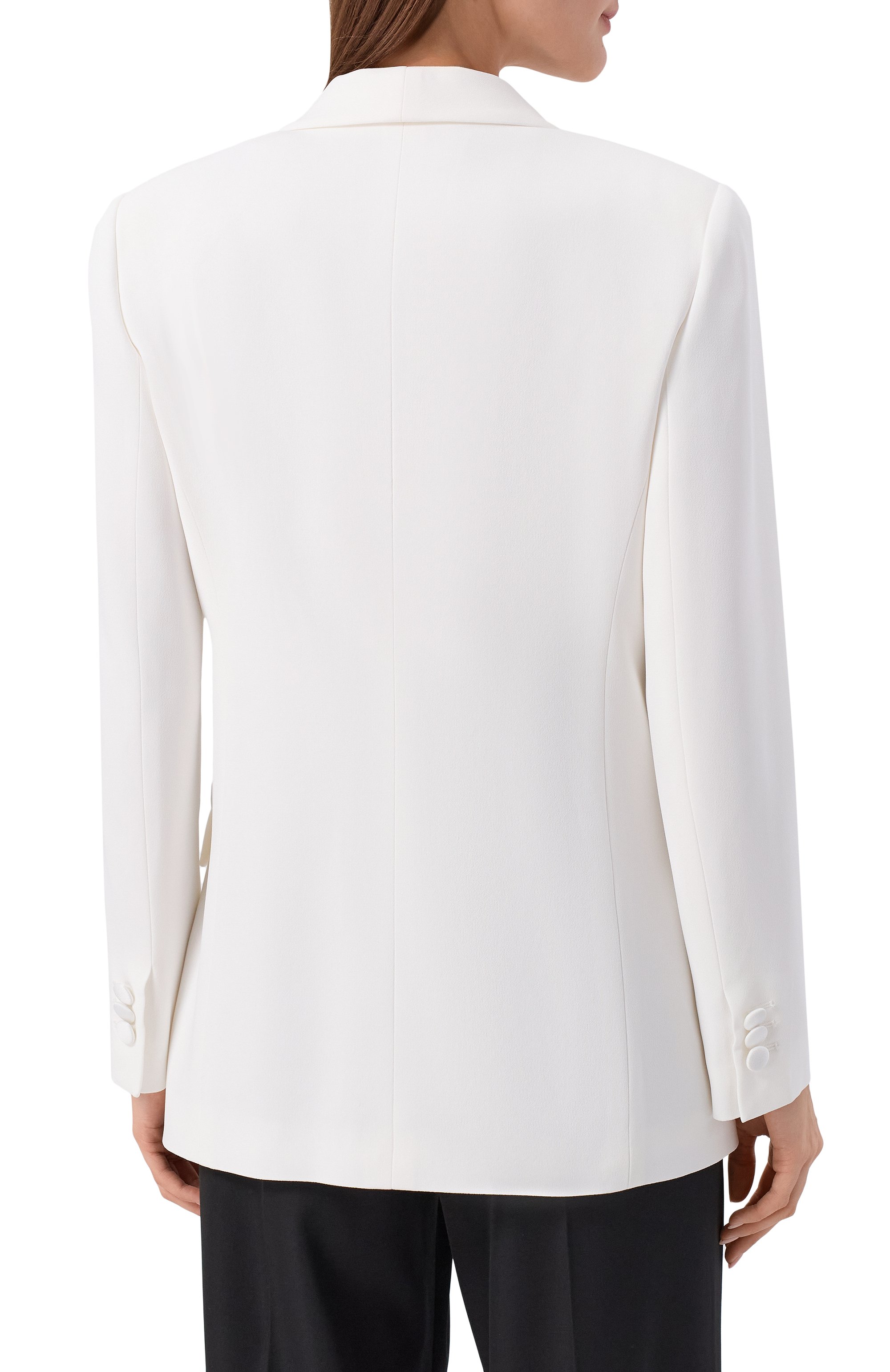 Жакет EMPORIO ARMANI белого цвета по цене 99500 руб., арт. 0NG3DT/02003, фото 4 Жакет EMPORIO ARMANI, арт. 0NG3DT/02003, фото 4