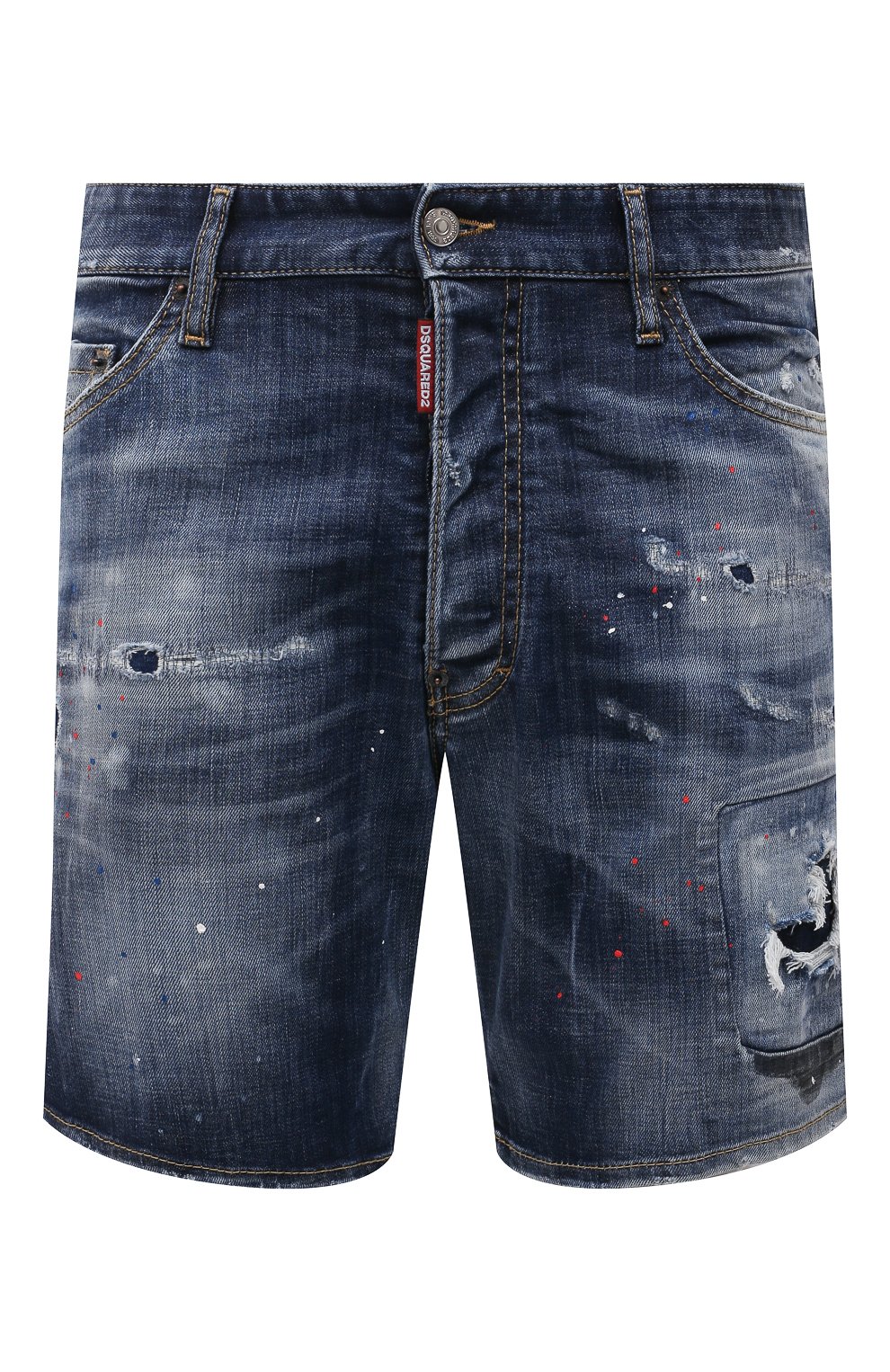 Джинсовые шорты DSQUARED2 темно-синего цвета по цене 39950 руб., арт. S71MU0629/S30342, фото 1 Джинсовые шорты DSQUARED2, арт. S71MU0629/S30342, фото 1