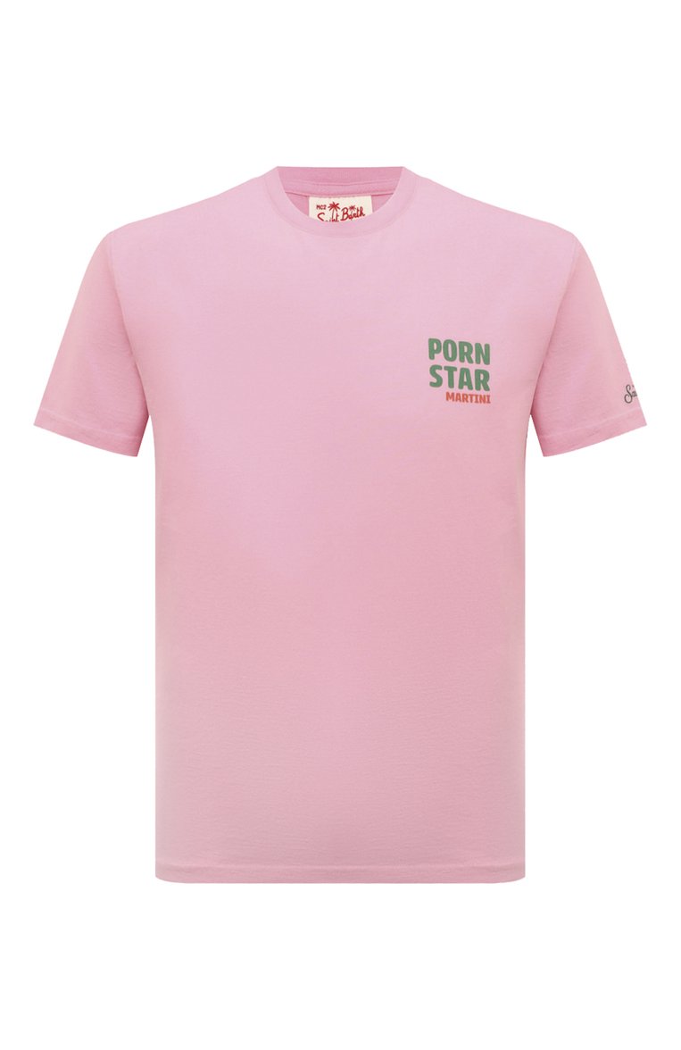 Мужская хлопковая футболка MC2 SAINT BARTH розового цвета, арт. STBM TSHIRT MAN/TSHM001/02203B | Фото 1 (Материал внешний: Хлопок; Рукава: Короткие; Длина (для топов): Стандартные; Стили: Кэжуэл; Принт: С принтом; Кросс-КТ: Пляж, Джерси; Мужское Кросс-КТ: Футболка-одежда; Детали: Без декора; Автоматизация ТО: Проставлено; Автоматизация состава: Проставлено)