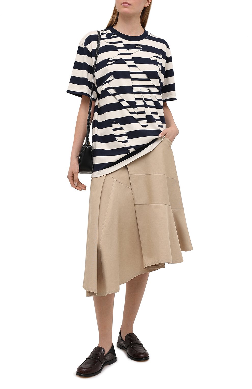 Хлопковая футболка JW ANDERSON синего цвета по цене 22350 руб., арт. JT0008 PG0428, фото 2 Хлопковая футболка JW ANDERSON, арт. JT0008 PG0428, фото 2