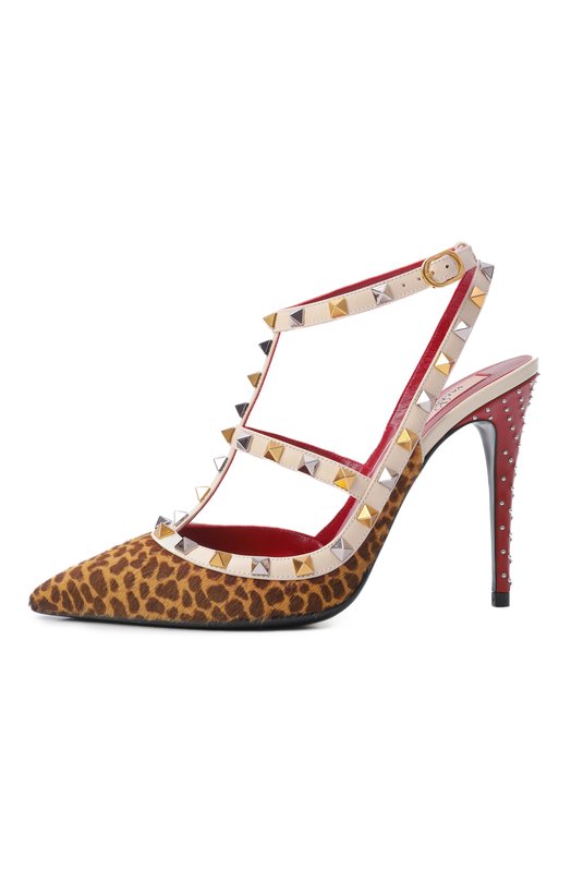 Кожаные туфли Rockstud 100 Valentino 8W2S0393/LIX Леопардовый  8W2S0393/LIX Фото 4