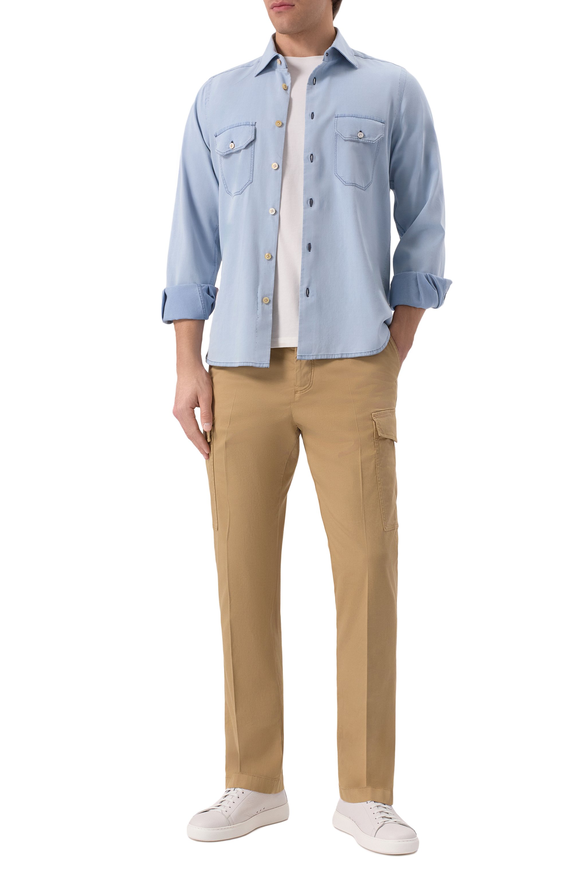 Джинсовая рубашка KITON, арт. UCWMH0922603, фото 2