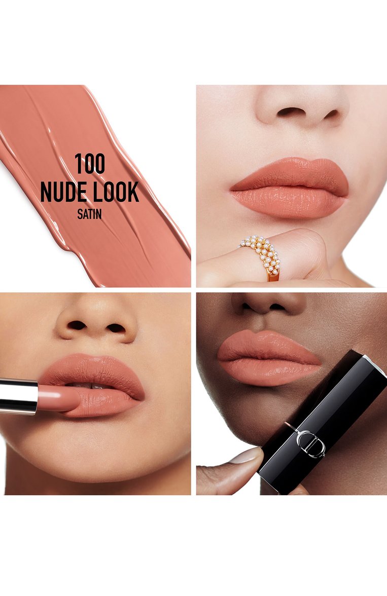 Помада для губ с сатиновым финишем rouge dior, оттенок 100 естественный (3,5g) DIOR, арт. C035500100, фото 1