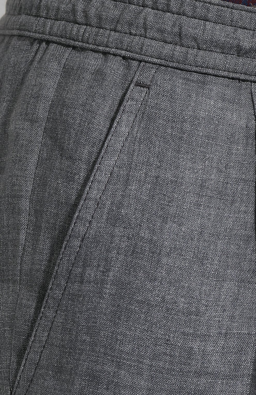 Льняные брюки BRIONI серого цвета по цене 85250 руб., арт. RPMJ0M/P6114/NEW JAMAICA, фото 5 Льняные брюки BRIONI, арт. RPMJ0M/P6114/NEW JAMAICA, фото 5