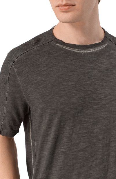 Футболка из хлопка и льна TRANSIT, арт. CFUTRC5400E, фото 5