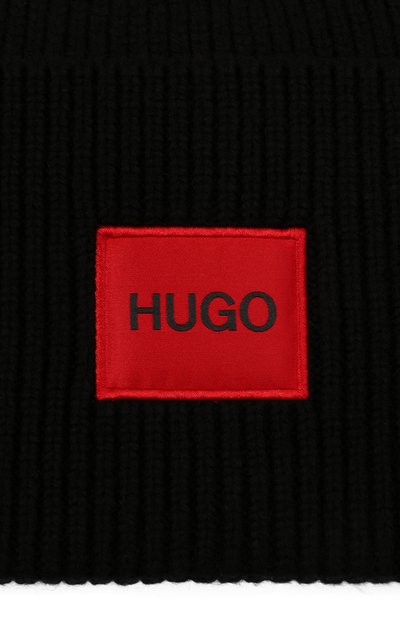 Шерстяная шапка HUGO черного цвета по цене 5800 руб., арт. 50461231, фото 4 Шерстяная шапка HUGO, арт. 50461231, фото 4
