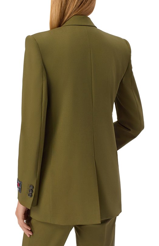 Шерстяной жакет MSGM 3941MDG18/257605 Хаки  3941MDG18/257605 Фото 4