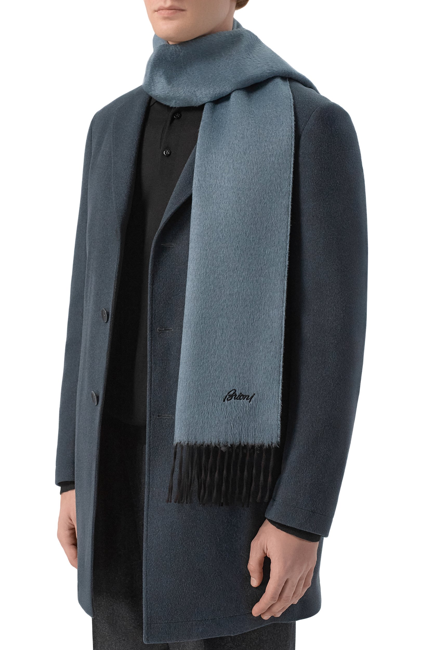Шарф из шелка и кашемира BRIONI, арт. 03IE00/0E324, фото 2