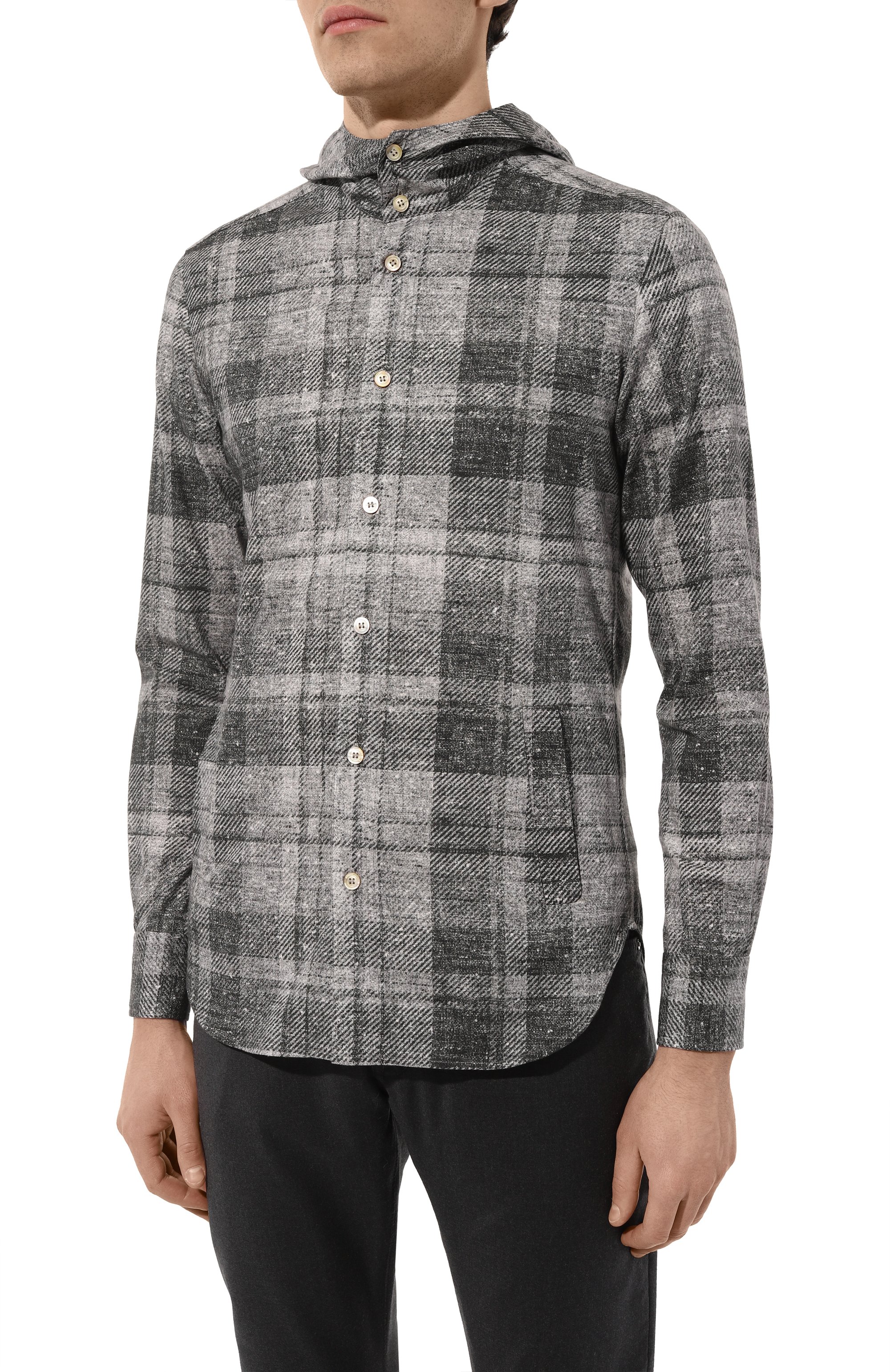 Хлопковая рубашка KITON, арт. UMCMARH0867504, фото 3