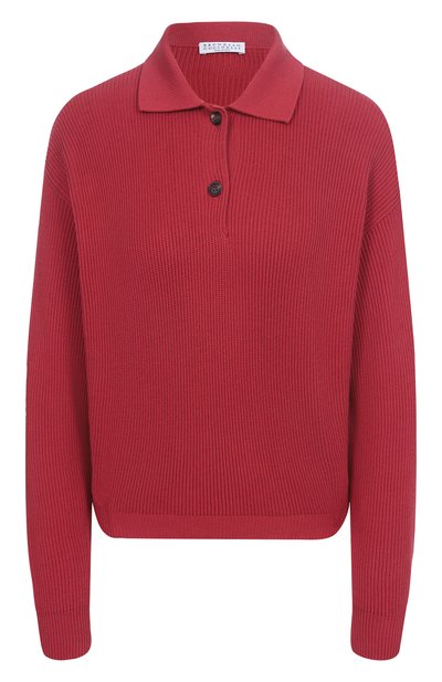 Женский хлопковое поло BRUNELLO CUCINELLI, арт. M19194705