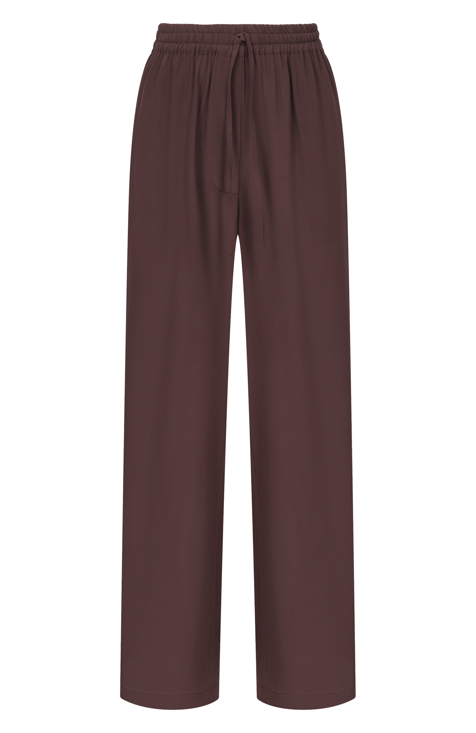 Шелковые брюки P.A.R.O.S.H. коричневого цвета по цене 56500 руб., арт. D230730/SWEET26, фото 1 Шелковые брюки P.A.R.O.S.H., арт. D230730/SWEET26, фото 1