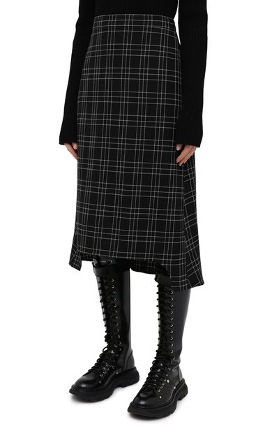 Шерстяная юбка ALEXANDER MCQUEEN, арт. 642000/QJAB5, фото 3