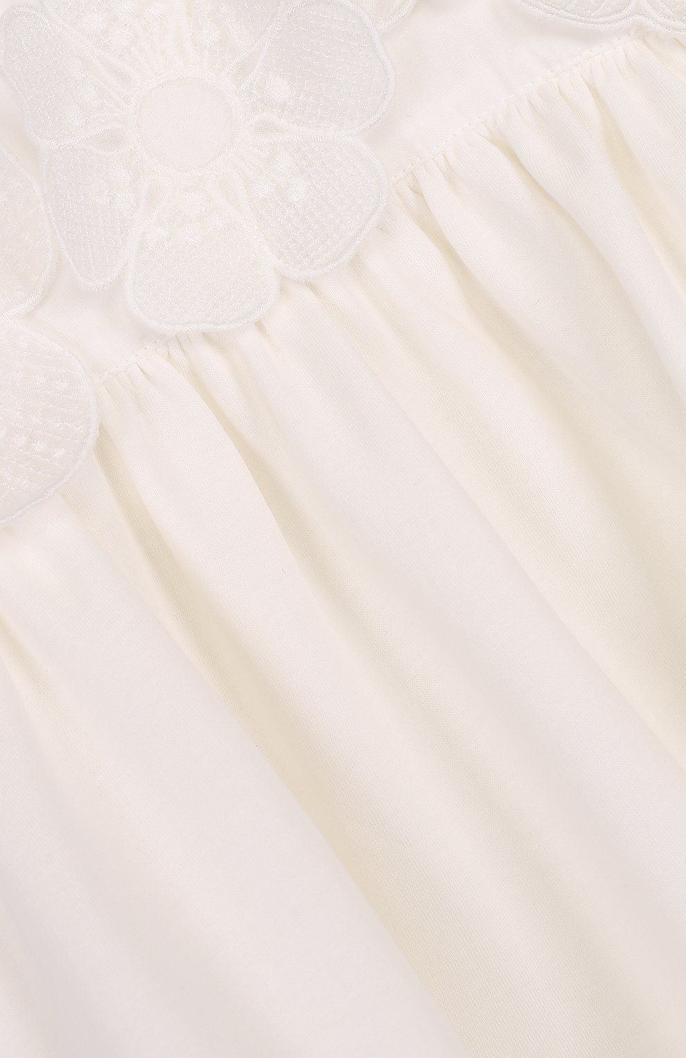 Хлопковый мини-сарафан свободного кроя с цветочной аппликацией CHLOÉ, арт. C12666/6A-12A, фото 3