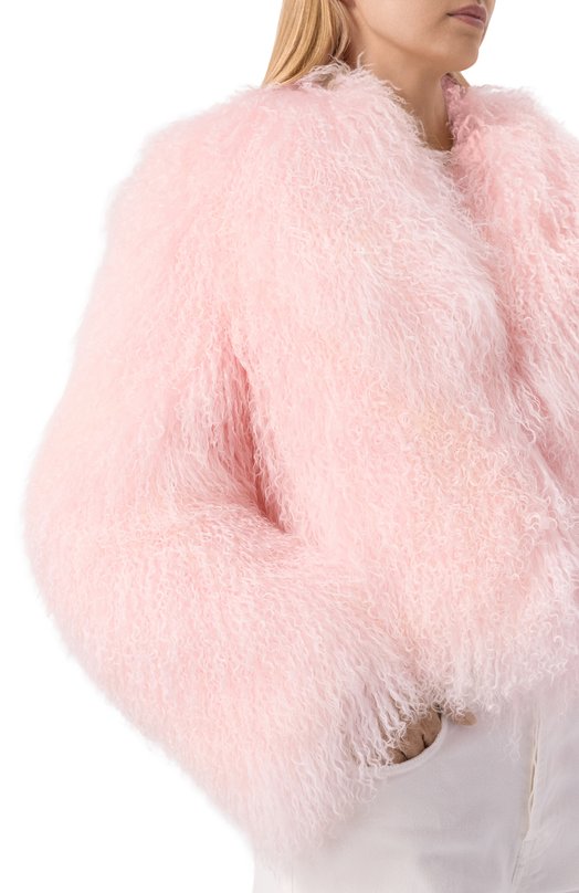 Шуба из ламы Sasha Kim SK-00001885 Розовый  SK-00001885 Фото 5