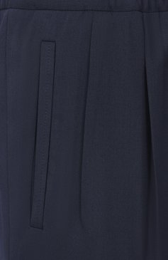 Мужские брюки ZEGNA темно-синего цвета, арт. 73GCC2/9ZF818A9 | Фото 6 (Длина (брюки, джинсы): Стандартные; Материал внешний: Шерсть, Синтетический материал; Случай: Повседневный; Стили: Кэжуэл)