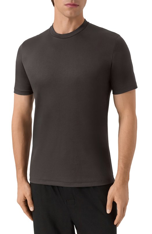 Хлопковая футболка Zimmerli 286-1447 Коричневый  286-1447 Фото 3