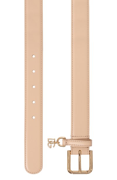 Кожаный ремень DOLCE & GABBANA светло-бежевого цвета по цене 64550 руб., арт. BE1635/AW576, фото 3 Кожаный ремень DOLCE & GABBANA, арт. BE1635/AW576, фото 3