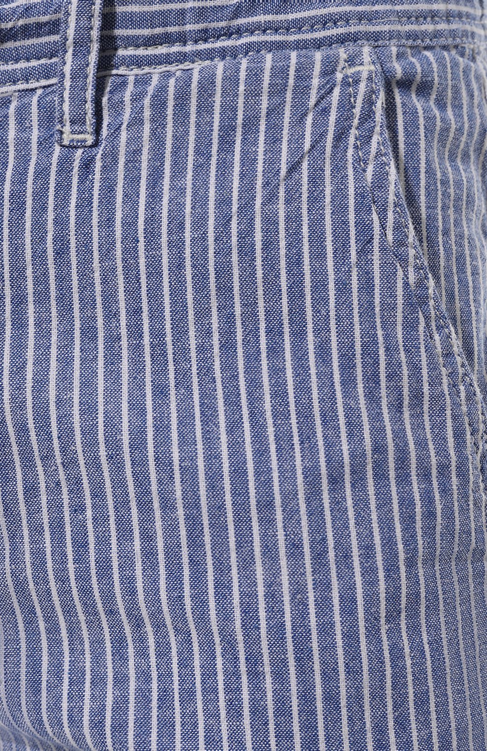 Шорты из хлопка и льна LA MARTINA синего цвета по цене 15200 руб., арт. YMB005/TW517, фото 5 Шорты из хлопка и льна LA MARTINA, арт. YMB005/TW517, фото 5