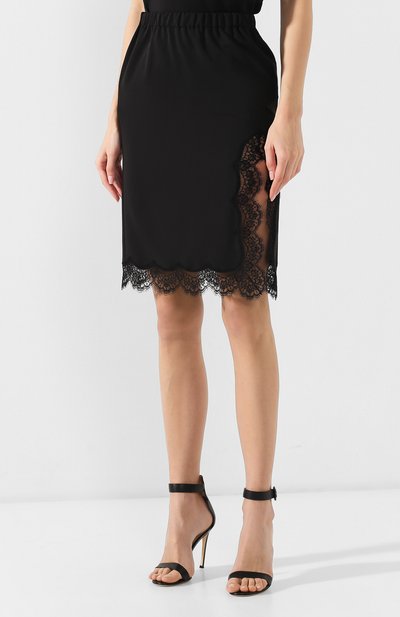 Юбка с кружевной отделкой ERMANNO ERMANNO SCERVINO, арт. 44 T GN10 PRA, фото 3