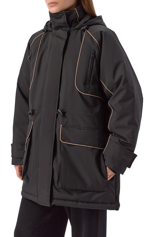 Утепленная парка MSGM 3942MDH01/257813 Чёрный  3942MDH01/257813 Фото 3